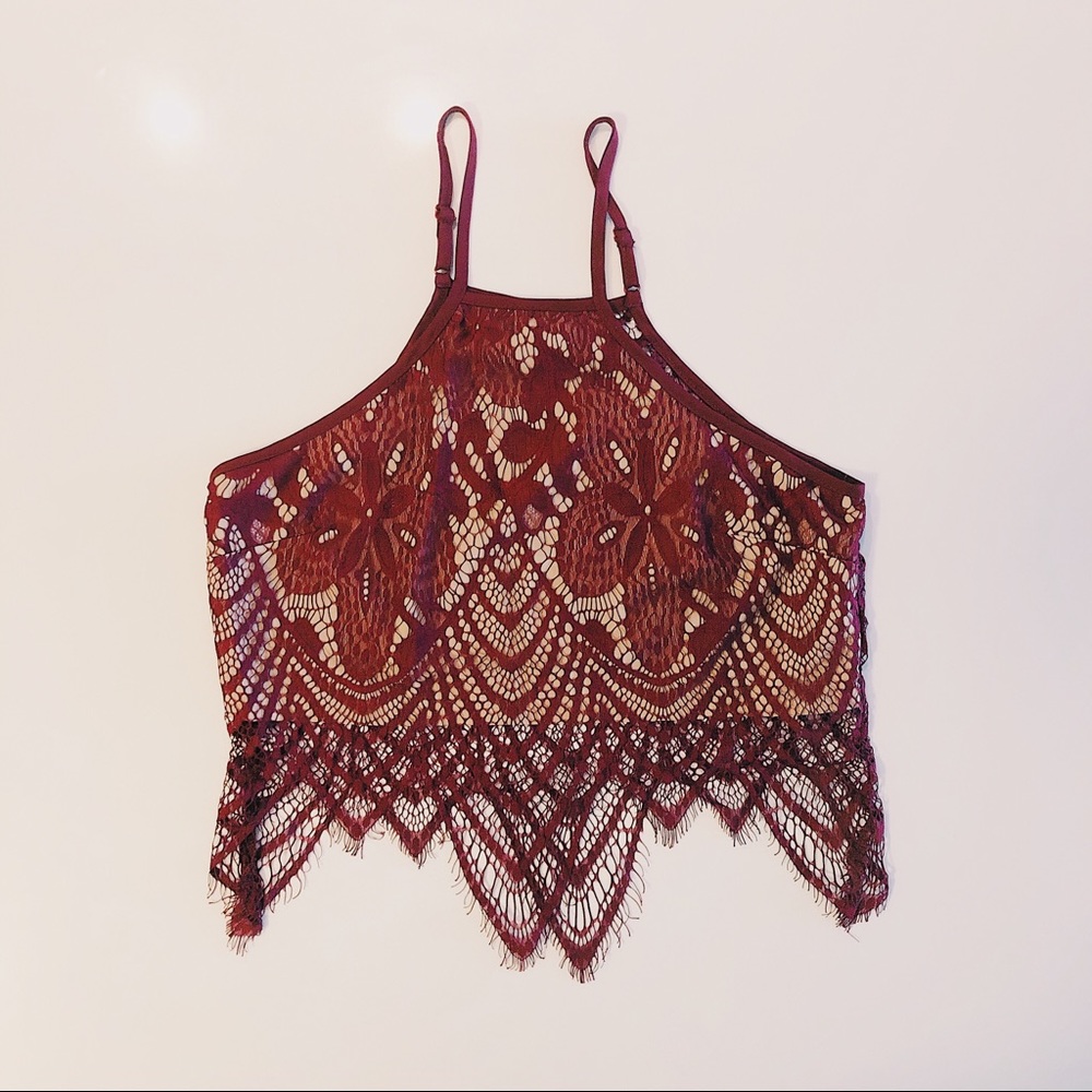 Tobi lace crop top